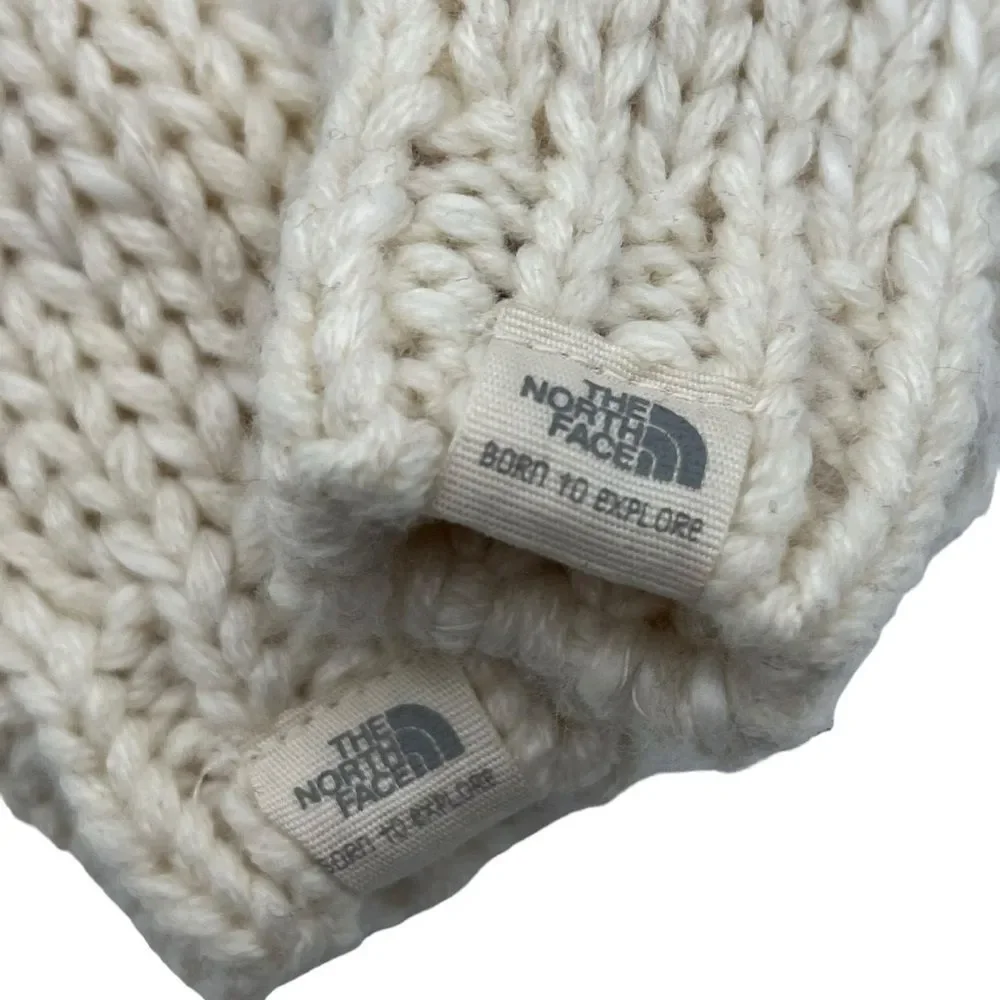 The North Face Baby Mittens Size XXS, Cream Cable Knit